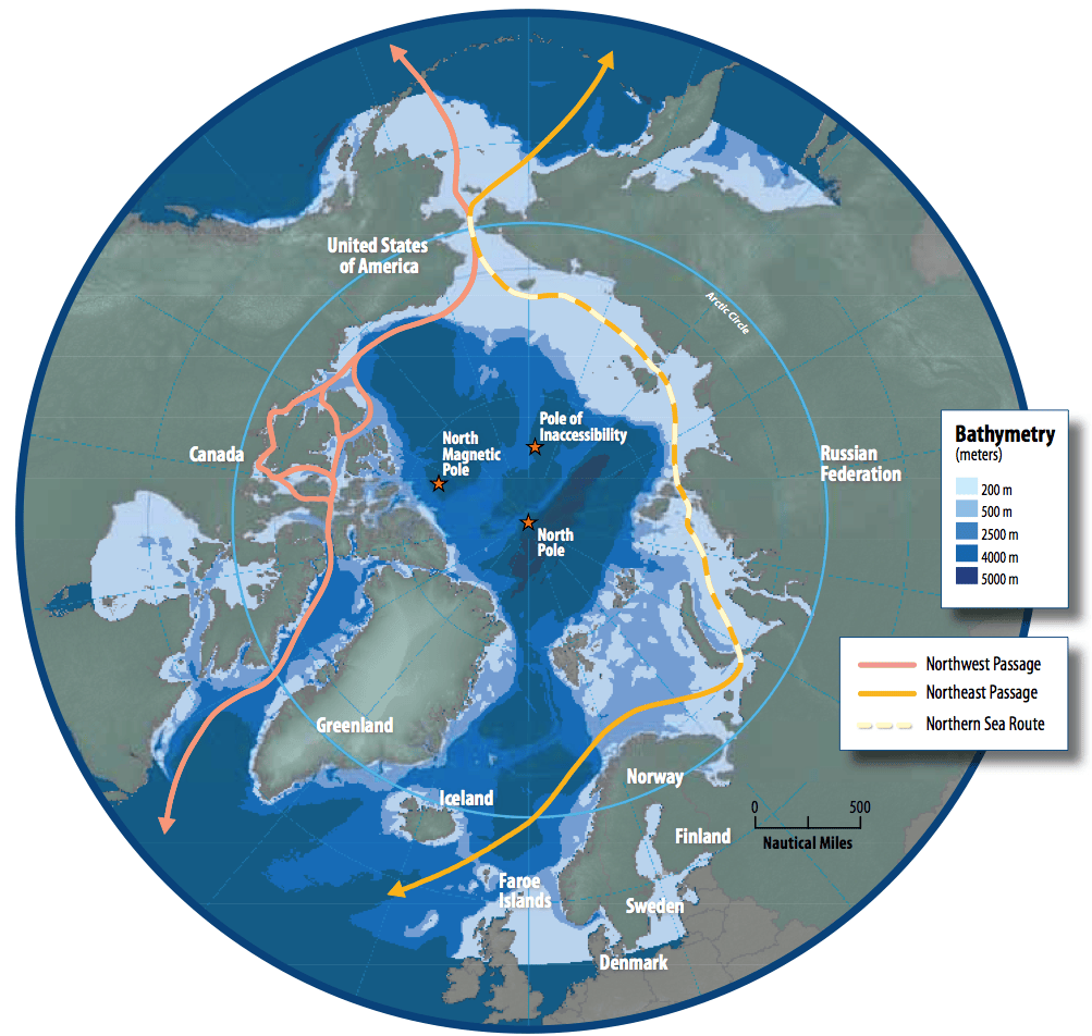 Trump’s stated aim to acquire Greenland for the United States would have serious effects on international security and diplomacy in the Arctic Circle and add to environmental concerns already pressing heavily on Greenland and the entire region. It also calls into question the whole issue of sovereignty over the North West Passage and control of this trade route which will be of increasing importance as the Arctic Ice melts. The delicate balance of international relationships in the Arctic is becoming destabilised by competition between the major nations involved over The Northern Sea Route and the North West passage.